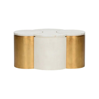 Chain Marble Top Barrel Shaped Table Set - LOOMLAN - Chelsea House - Coffee Tables