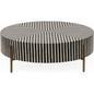 Chameau Black and White Round Coffee Table - LOOMLAN - Moe's Home - Coffee Tables