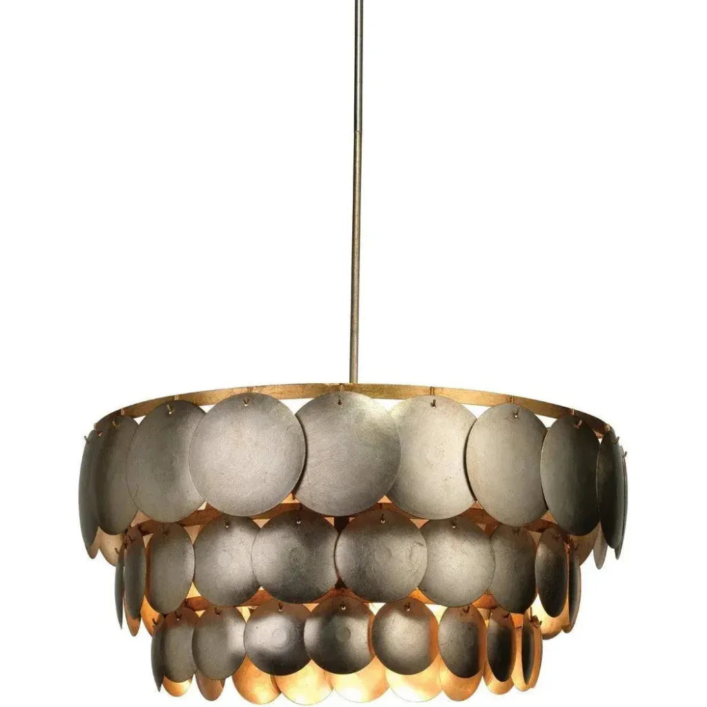 Champagne Iron Calypso Three Tier Chandelier - LOOMLAN - Jamie Young - Chandeliers