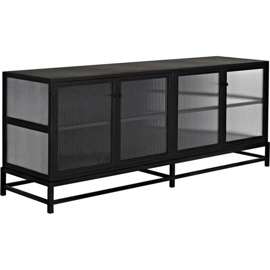 Chandler 4 Doors Sideboard, MTB - LOOMLAN - Noir - Sideboards