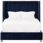 Chandler Blue Velvet Bed Frame - LOOMLAN - Essentials For Living - Beds