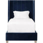 Chandler Blue Velvet Bed Frame - LOOMLAN - Essentials For Living - Beds