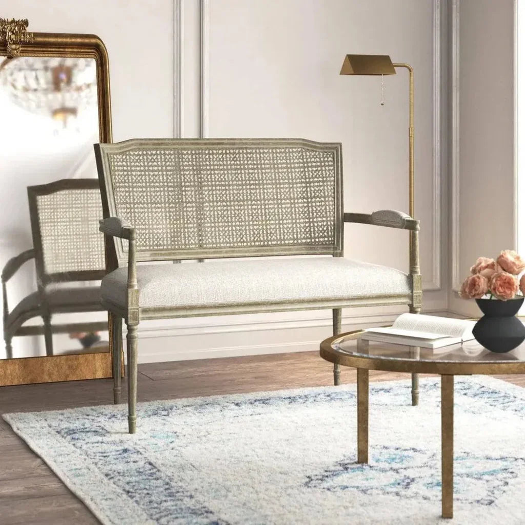 Channing Settee Bedroom Bench with Back - LOOMLAN - Furniture Classics - Bedroom Benches