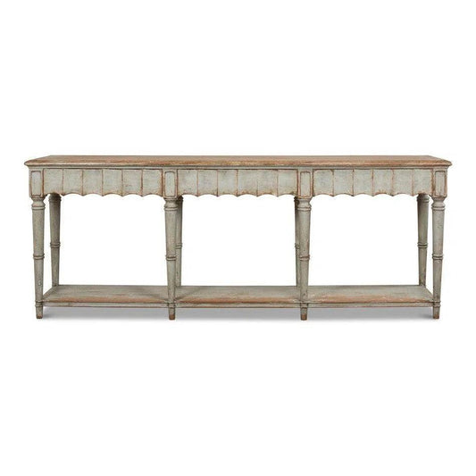 Chantal Console Table Drawers &In Natural Rustic - LOOMLAN - Sarreid - Console Tables