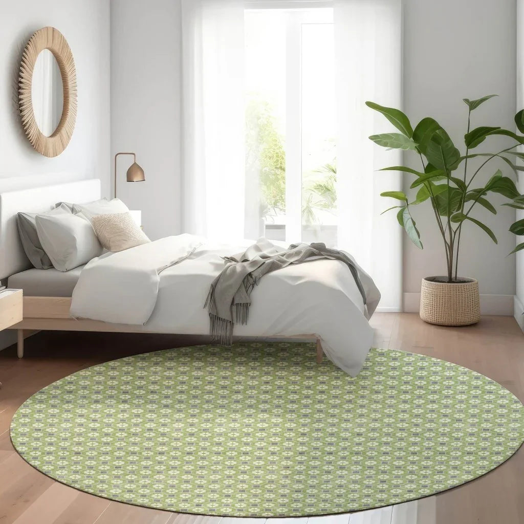 Chantelle Green Washable Indoor - Outdoor Rug - LOOMLAN - LOOMLAN Rugs - Outdoor Rugs