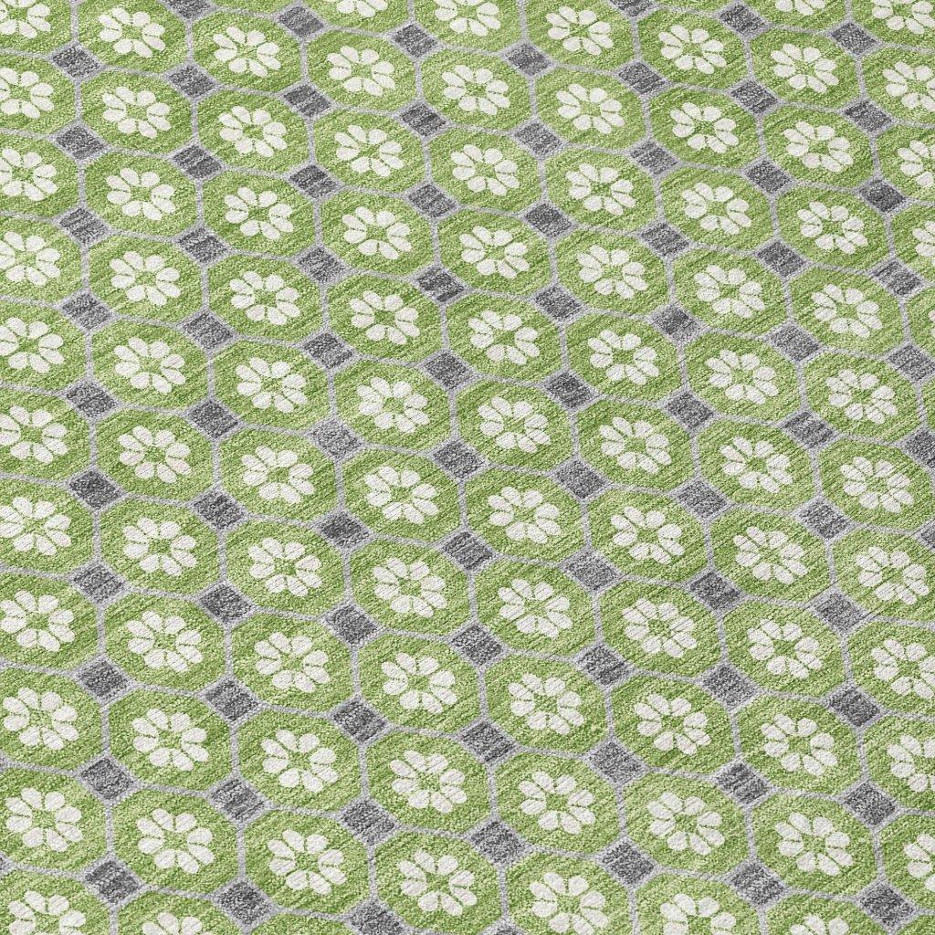 Chantelle Green Washable Indoor - Outdoor Rug - LOOMLAN - LOOMLAN Rugs - Outdoor Rugs