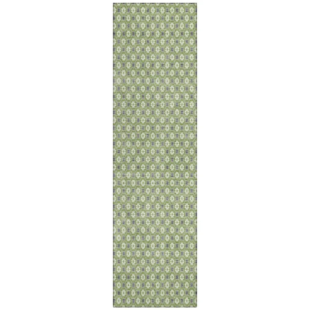 Chantelle Green Washable Indoor - Outdoor Rug - LOOMLAN - LOOMLAN Rugs - Outdoor Rugs