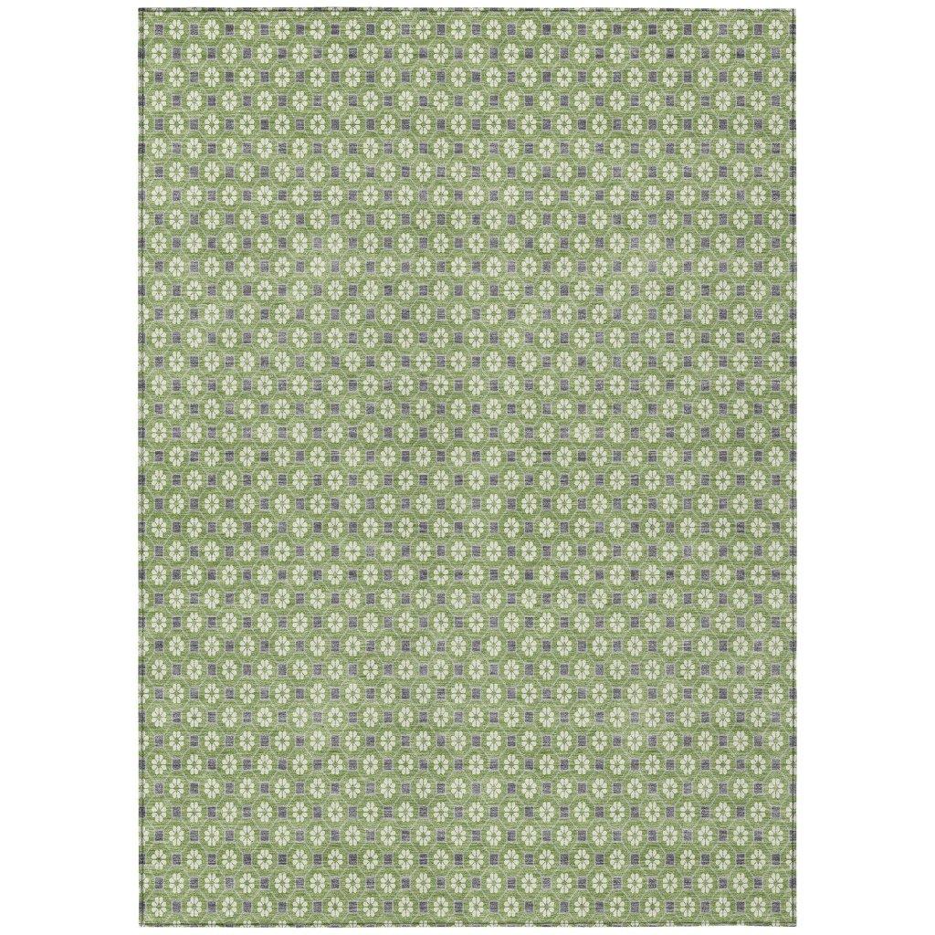 Chantelle Green Washable Indoor - Outdoor Rug - LOOMLAN - LOOMLAN Rugs - Outdoor Rugs