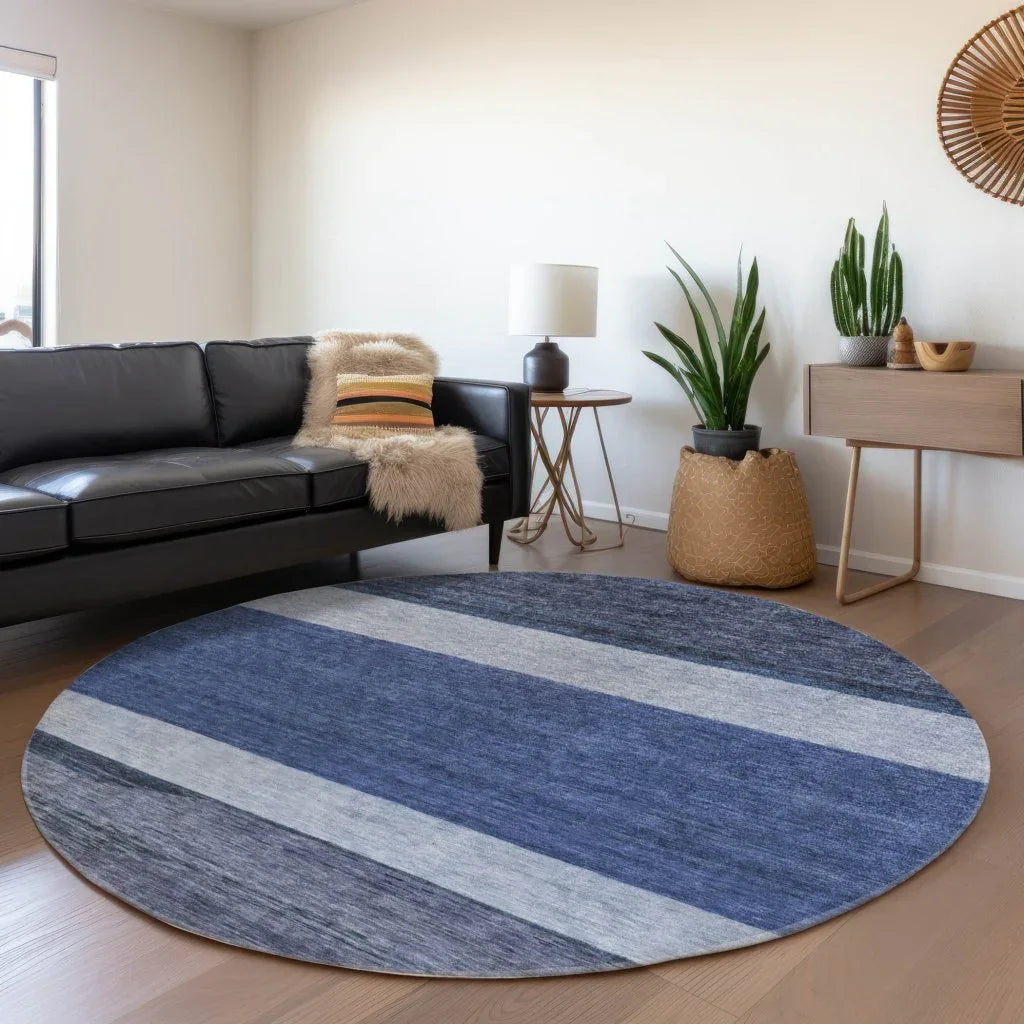 Chantissa Blue Washable Indoor - Outdoor Rug - LOOMLAN - LOOMLAN Rugs - Outdoor Rugs