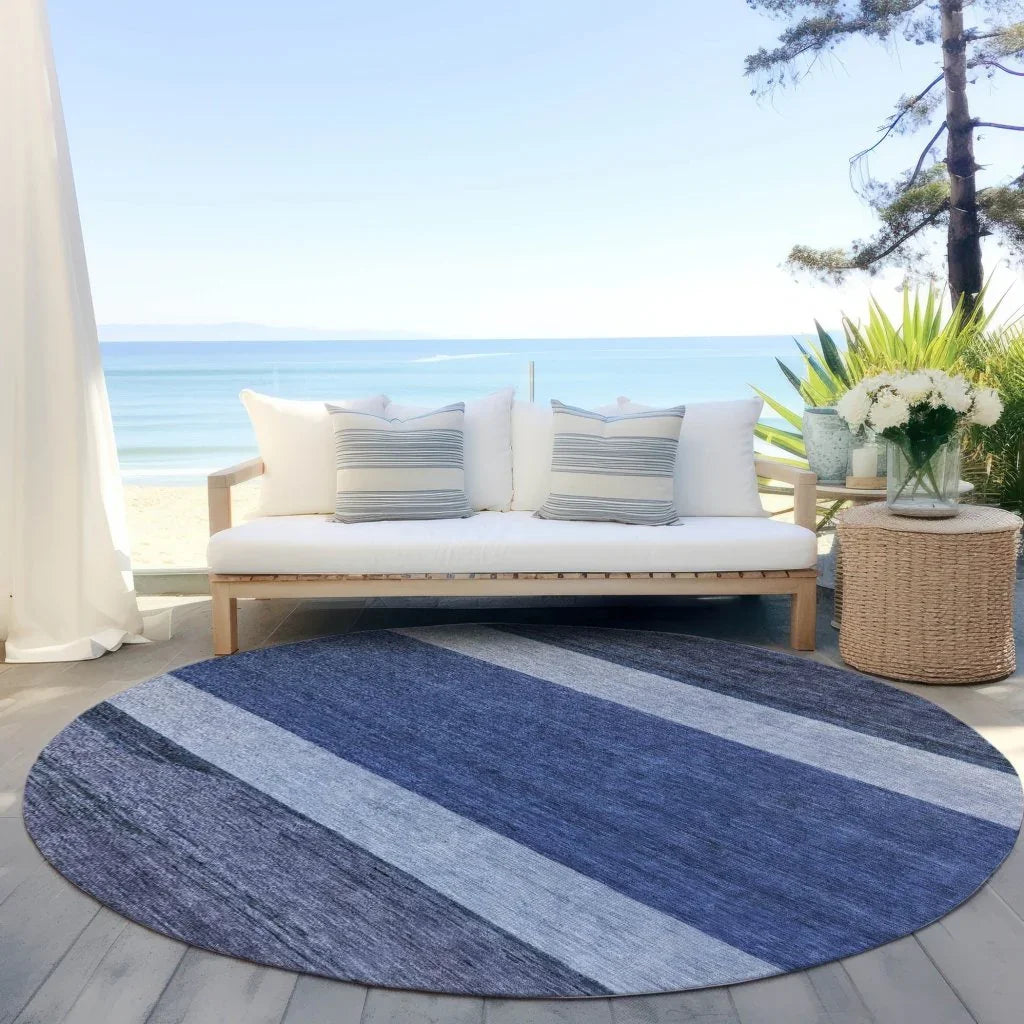 Chantissa Blue Washable Indoor - Outdoor Rug - LOOMLAN - LOOMLAN Rugs - Outdoor Rugs
