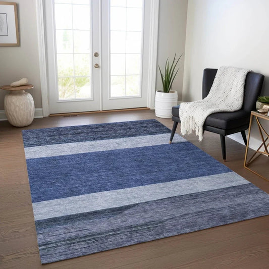 Chantissa Blue Washable Indoor - Outdoor Rug - LOOMLAN - LOOMLAN Rugs - Outdoor Rugs