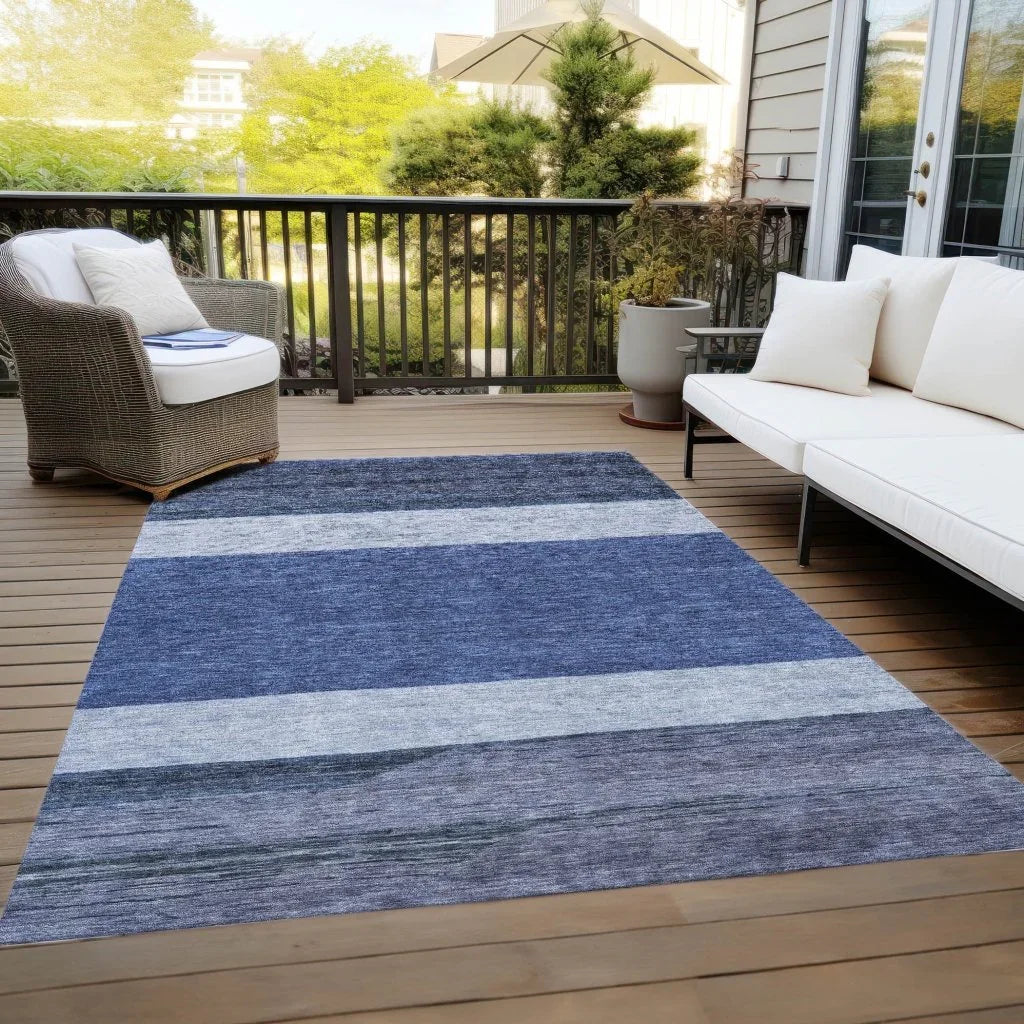 Chantissa Blue Washable Indoor - Outdoor Rug - LOOMLAN - LOOMLAN Rugs - Outdoor Rugs