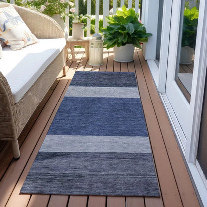 Chantissa Blue Washable Indoor - Outdoor Rug - LOOMLAN - LOOMLAN Rugs - Outdoor Rugs