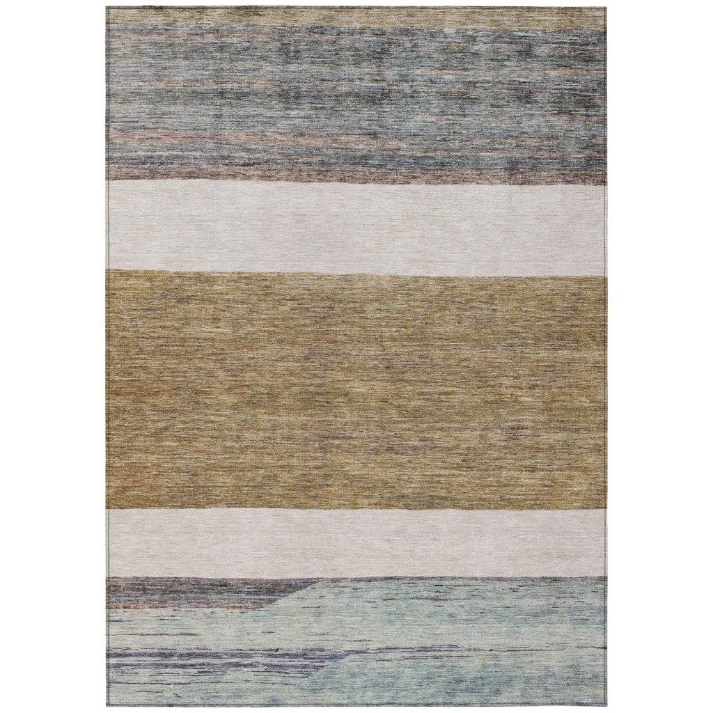 Chantissa Brown Washable Indoor - Outdoor Rug - LOOMLAN - LOOMLAN Rugs - Outdoor Rugs