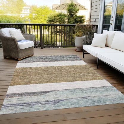 Chantissa Brown Washable Indoor - Outdoor Rug - LOOMLAN - LOOMLAN Rugs - Outdoor Rugs
