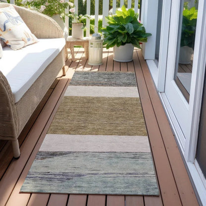 Chantissa Brown Washable Indoor - Outdoor Rug - LOOMLAN - LOOMLAN Rugs - Outdoor Rugs