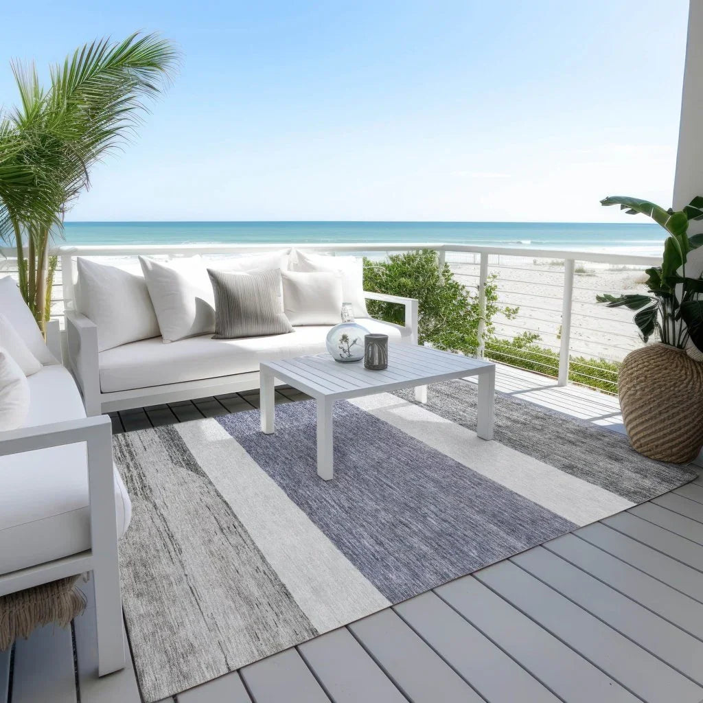 Chantissa Denim Washable Indoor - Outdoor Rug - LOOMLAN - LOOMLAN Rugs - Outdoor Rugs