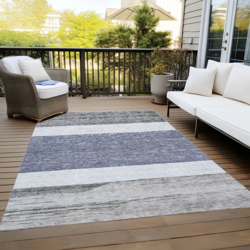 Chantissa Denim Washable Indoor - Outdoor Rug - LOOMLAN - LOOMLAN Rugs - Outdoor Rugs