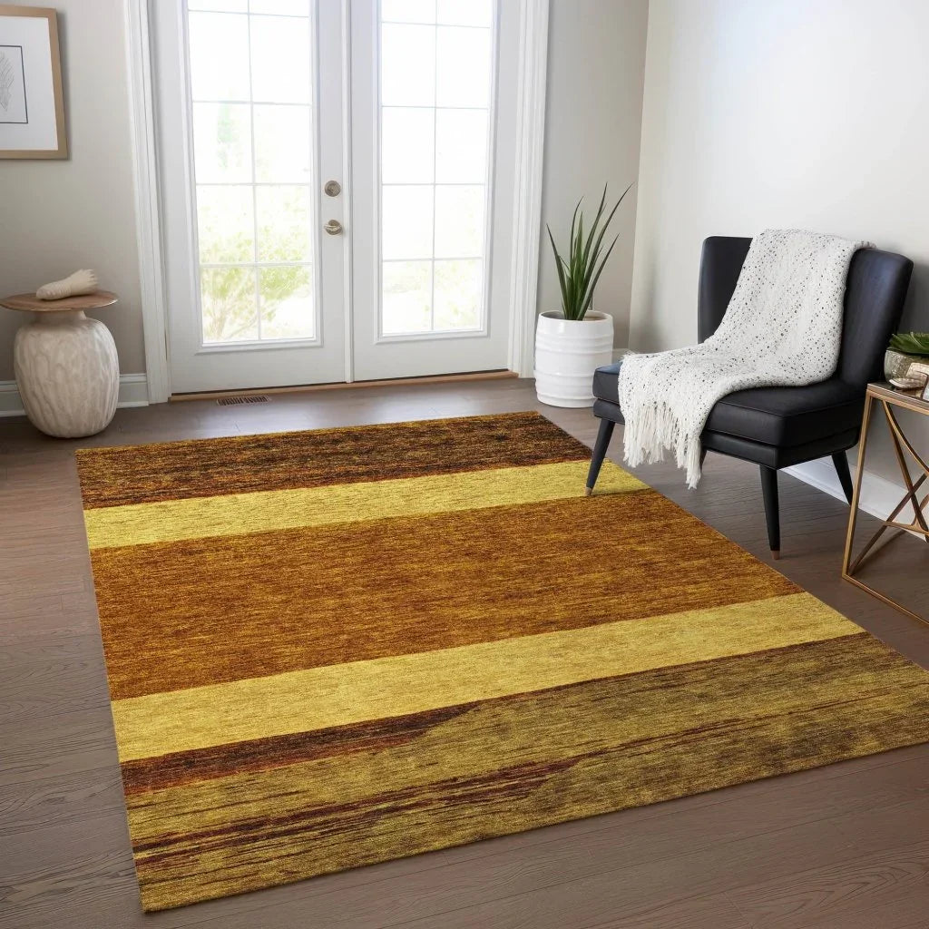 Chantissa Orange Washable Indoor - Outdoor Rug - LOOMLAN - LOOMLAN Rugs - Outdoor Rugs