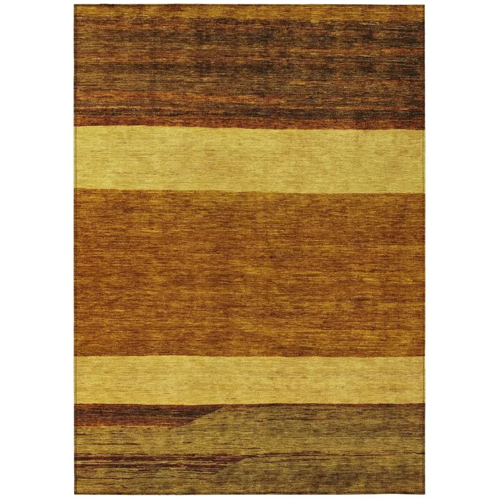 Chantissa Orange Washable Indoor - Outdoor Rug - LOOMLAN - LOOMLAN Rugs - Outdoor Rugs