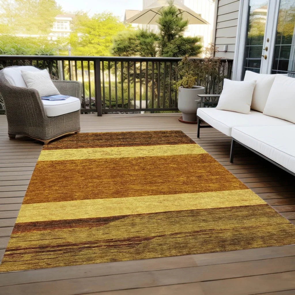 Chantissa Orange Washable Indoor - Outdoor Rug - LOOMLAN - LOOMLAN Rugs - Outdoor Rugs