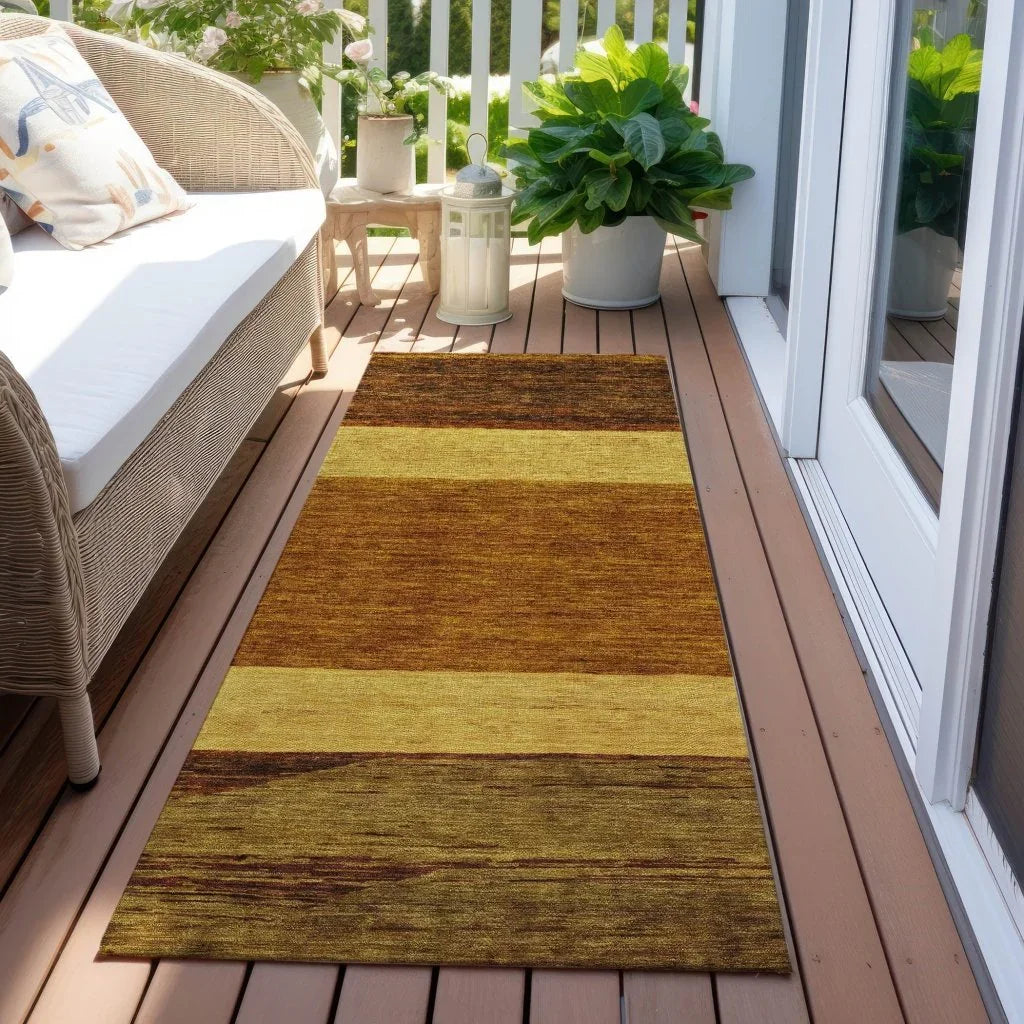 Chantissa Orange Washable Indoor - Outdoor Rug - LOOMLAN - LOOMLAN Rugs - Outdoor Rugs