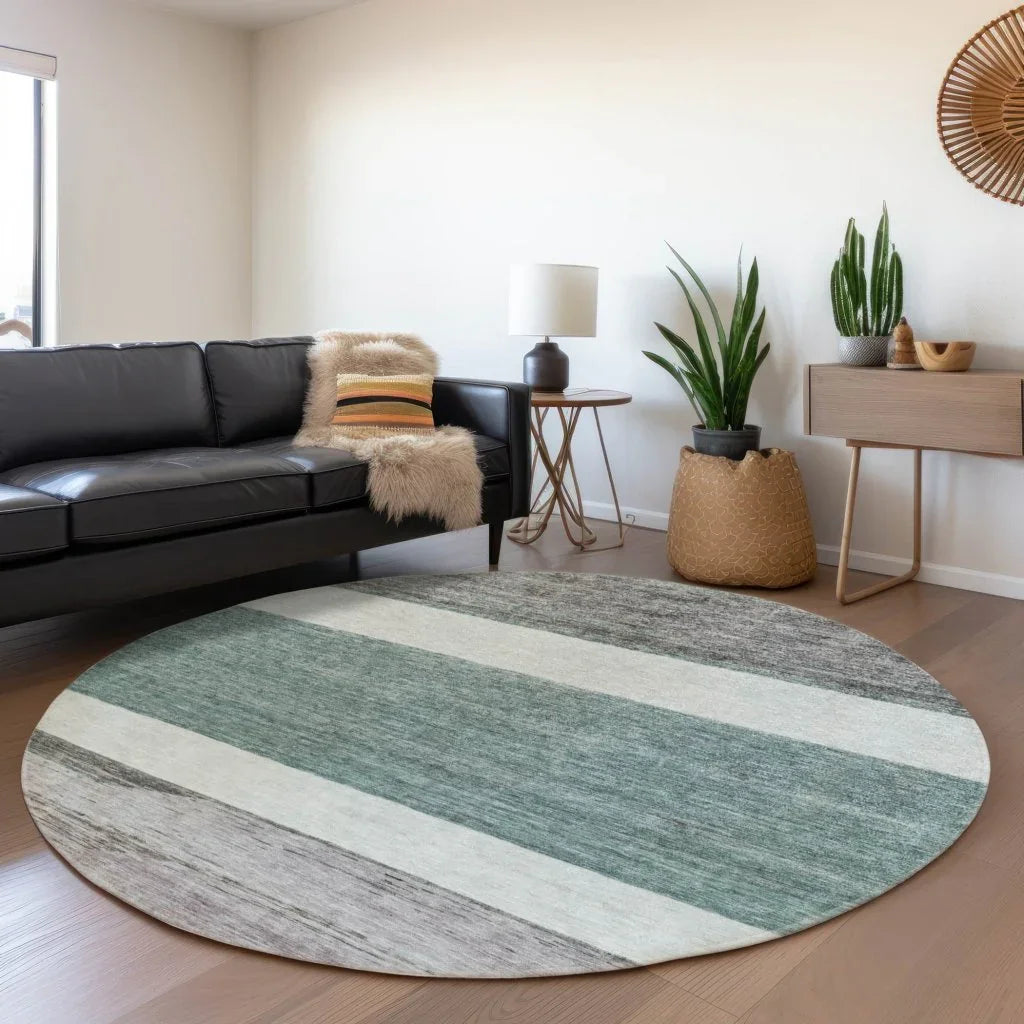Chantissa Teal Washable Indoor - Outdoor Rug - LOOMLAN - LOOMLAN Rugs - Outdoor Rugs