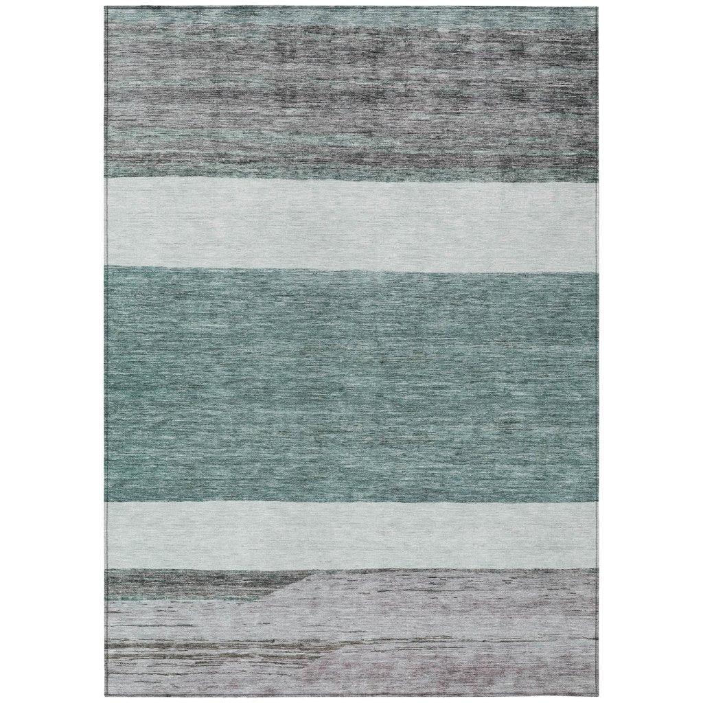 Chantissa Teal Washable Indoor - Outdoor Rug - LOOMLAN - LOOMLAN Rugs - Outdoor Rugs