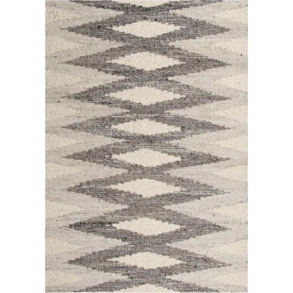 Chap Geometric Silver Area Rugs For Living Room - LOOMLAN - LOOMLAN - Area Rugs
