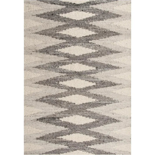 Chap Geometric Silver Area Rugs For Living Room - LOOMLAN - LOOMLAN - Area Rugs