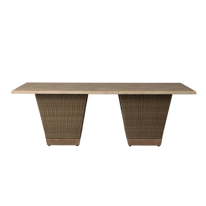 Charisma Aluminum Rectangular Outdoor Dining Table-Outdoor Dining Tables-Lloyd Flanders-LOOMLAN