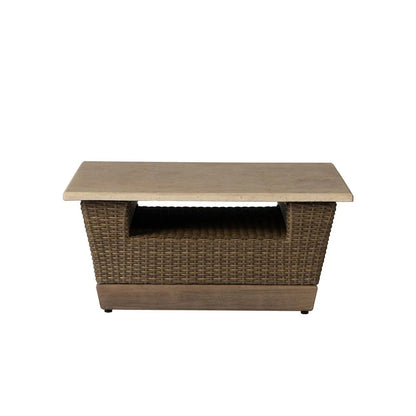 Charisma Aluminum Square Outdoor Cocktail Table-Outdoor Coffee Tables-Lloyd Flanders-LOOMLAN