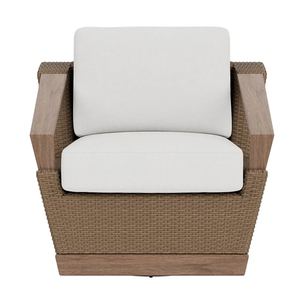 Charisma Aluminum Swivel Outdoor Lounge Chair-Outdoor Lounge Chairs-Lloyd Flanders-LOOMLAN