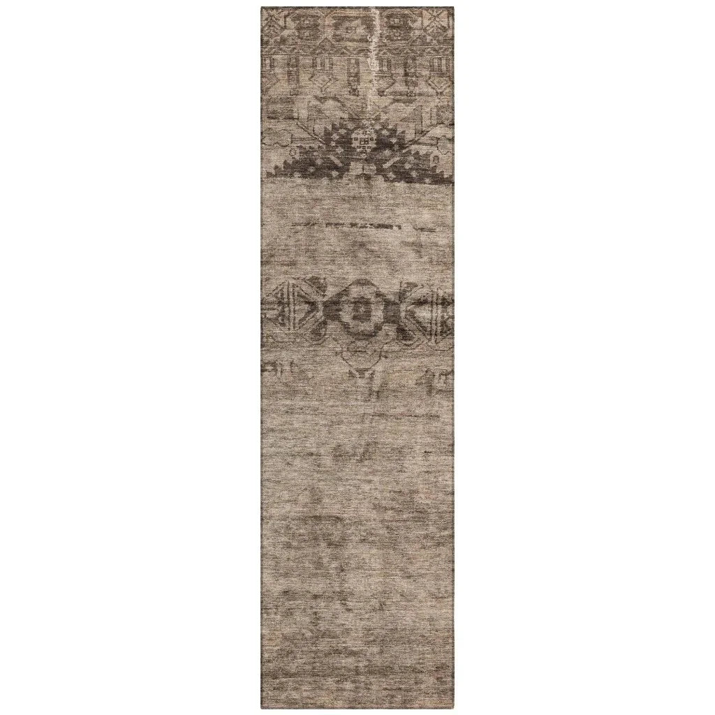 Charix Brown Washable Indoor - Outdoor Rug - LOOMLAN - LOOMLAN Rugs - Outdoor Rugs