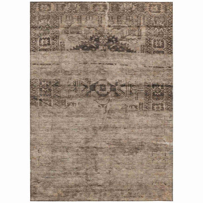 Charix Brown Washable Indoor - Outdoor Rug - LOOMLAN - LOOMLAN Rugs - Outdoor Rugs