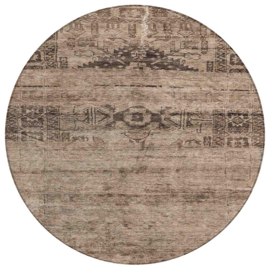 Charix Brown Washable Indoor - Outdoor Rug - LOOMLAN - LOOMLAN Rugs - Outdoor Rugs