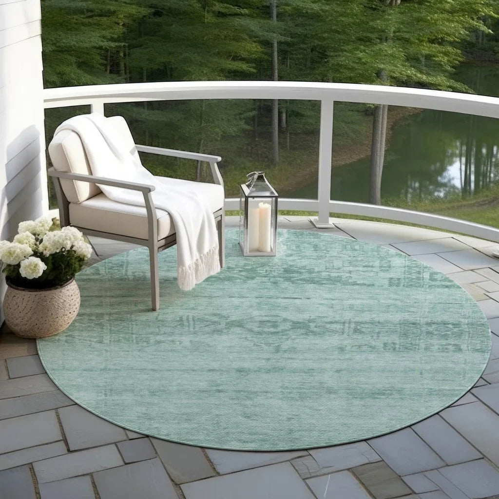 Charix Teal Washable Indoor - Outdoor Rug - LOOMLAN - LOOMLAN Rugs - Outdoor Rugs