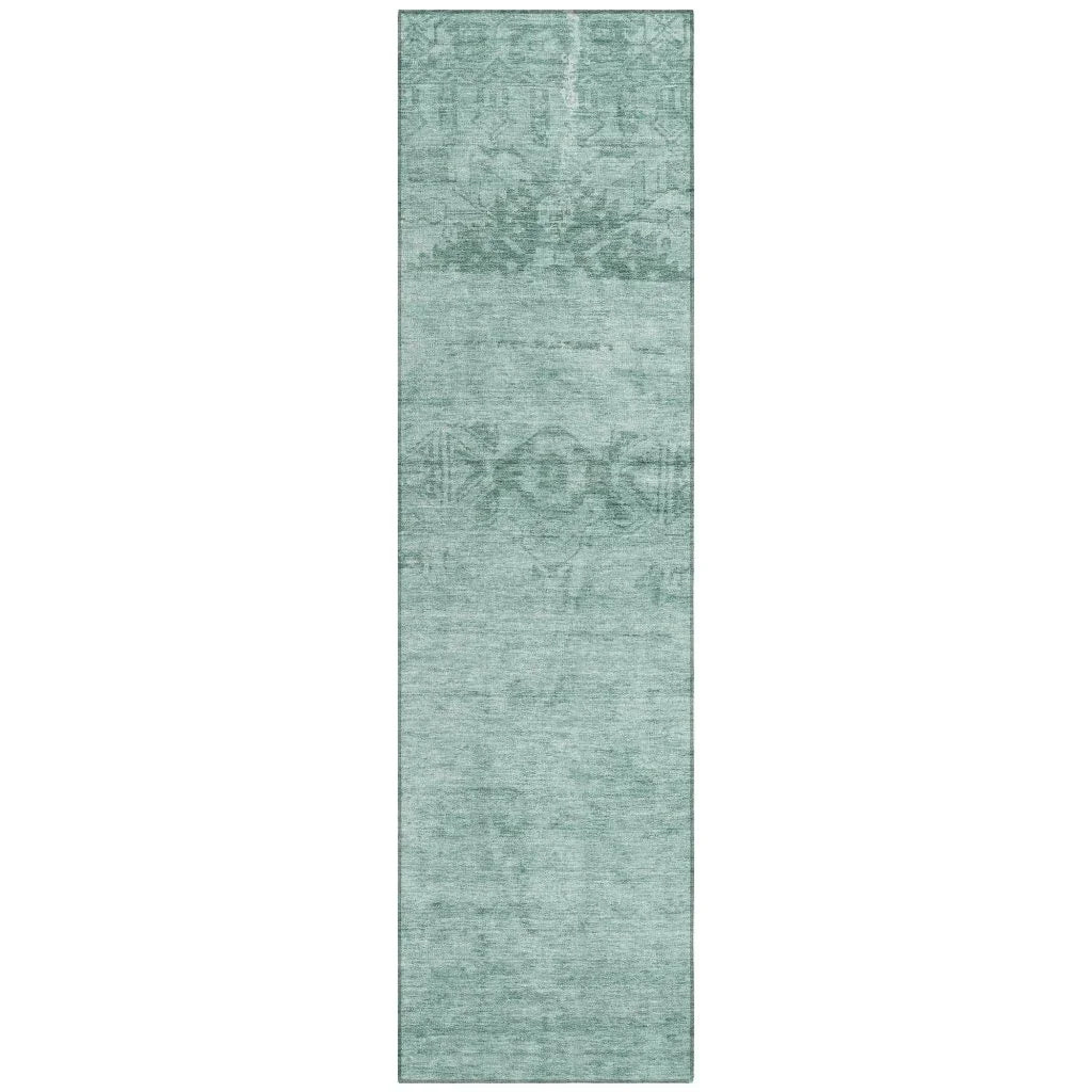 Charix Teal Washable Indoor - Outdoor Rug - LOOMLAN - LOOMLAN Rugs - Outdoor Rugs