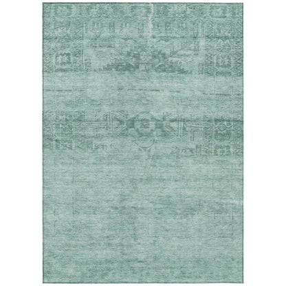 Charix Teal Washable Indoor - Outdoor Rug - LOOMLAN - LOOMLAN Rugs - Outdoor Rugs