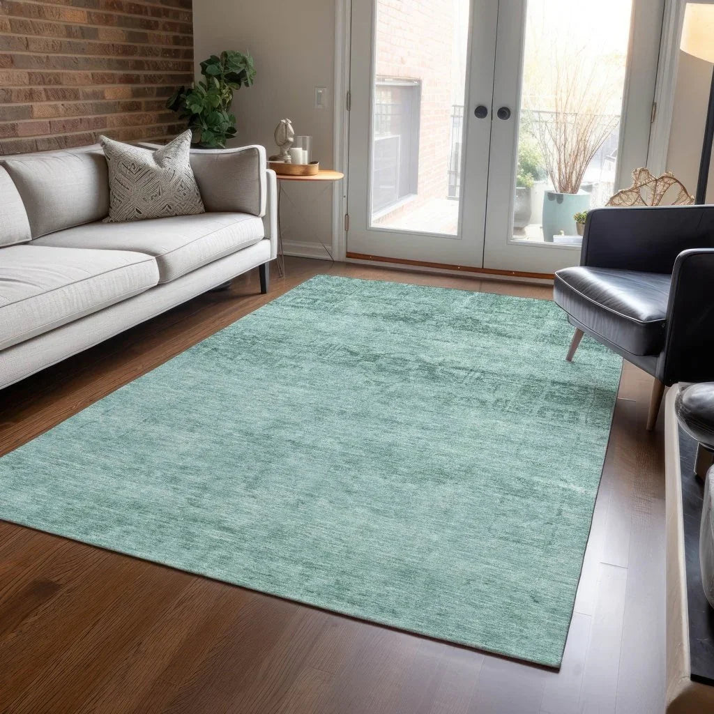 Charix Teal Washable Indoor - Outdoor Rug - LOOMLAN - LOOMLAN Rugs - Outdoor Rugs