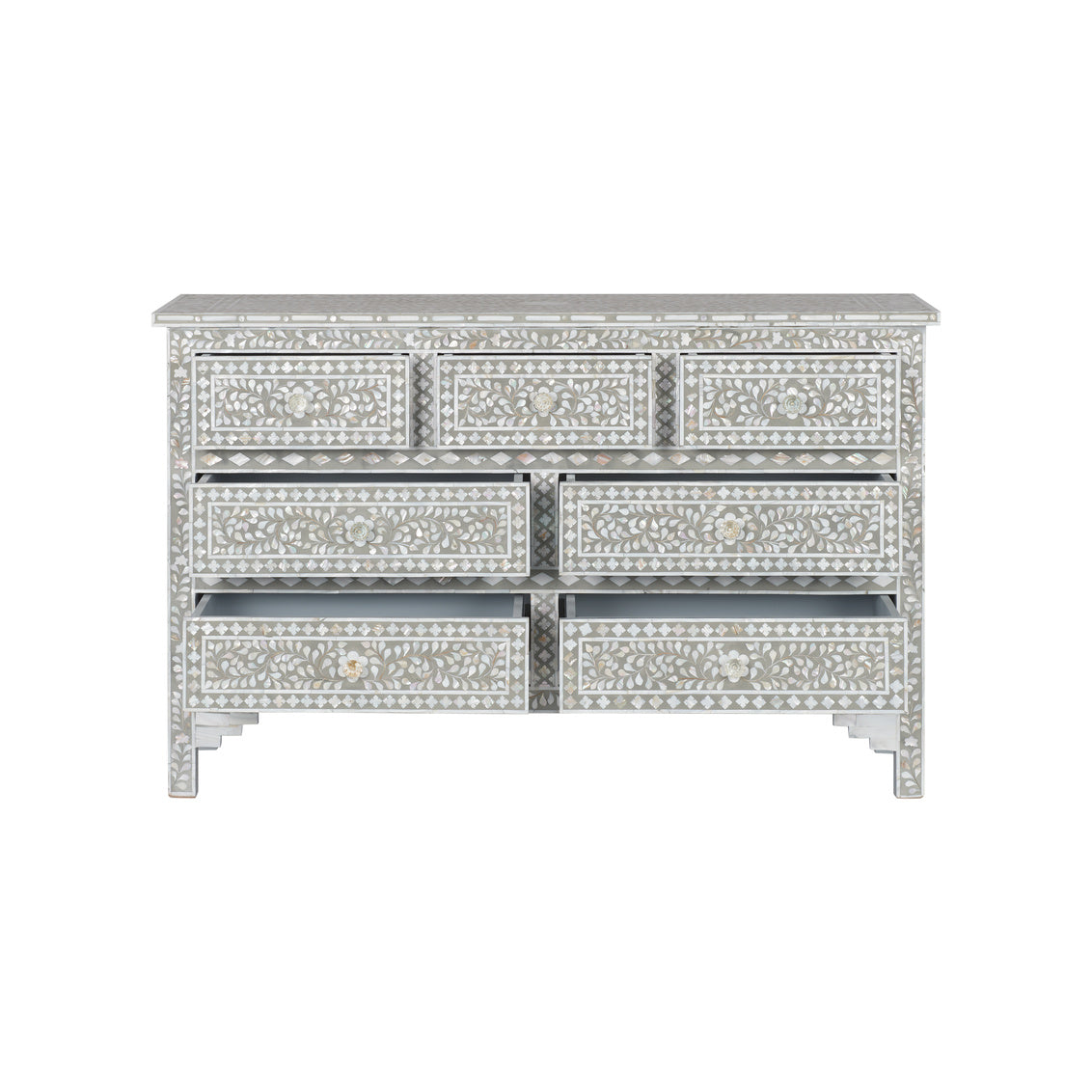 Charles Seven Drawers Grey Chest
