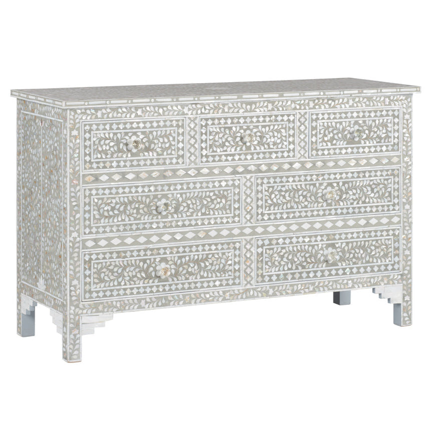 Charles Seven Drawers Grey Chest