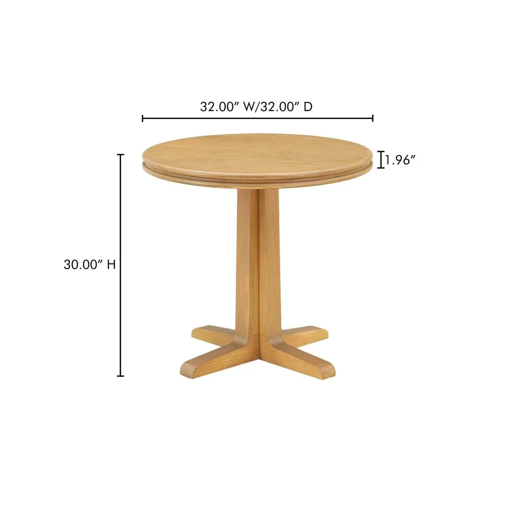 Charles Solid Pine Base Round Cafe Table - LOOMLAN - Moe's Home - Coffee Tables