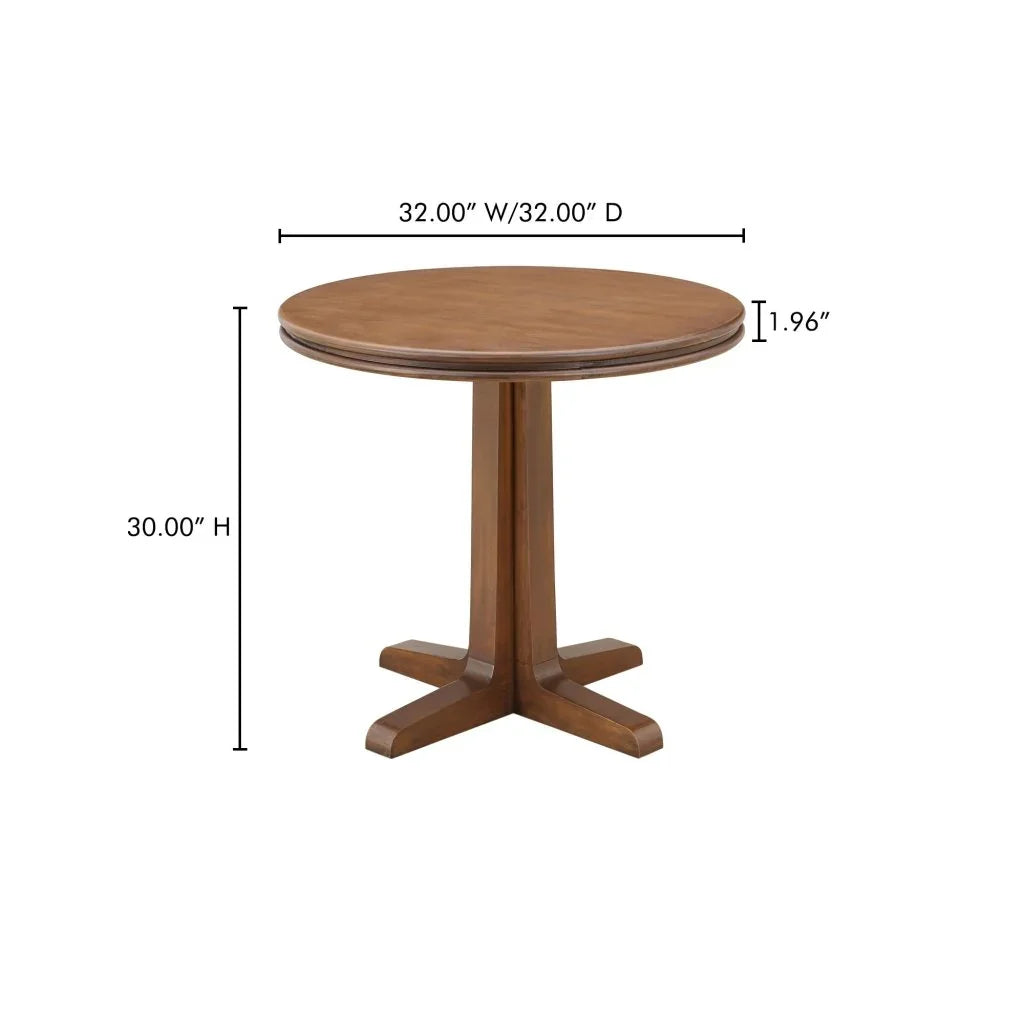 Charles Solid Pine Base Round Cafe Table - LOOMLAN - Moe's Home - Coffee Tables