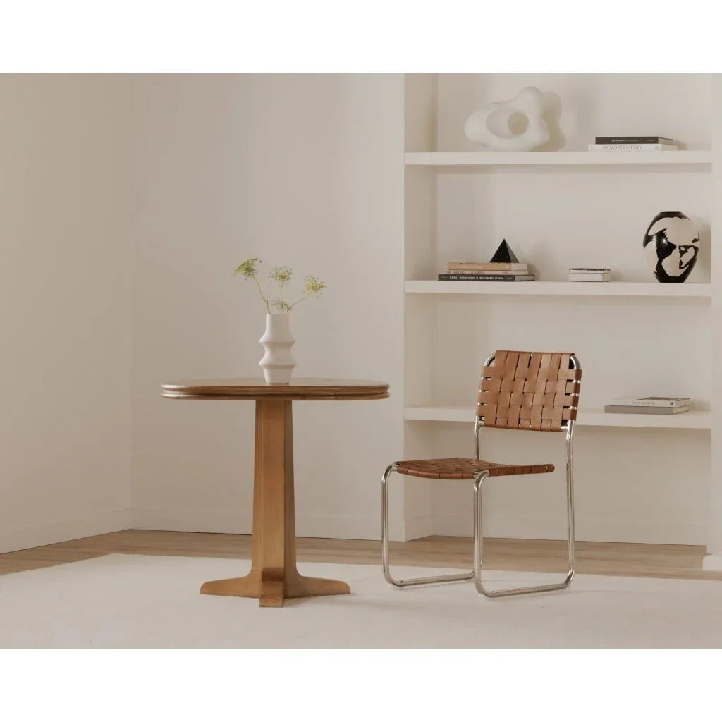 Charles Solid Pine Base Round Cafe Table - LOOMLAN - Moe's Home - Coffee Tables