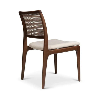 Charlotte Boucle Cane Armless Side Chair - LOOMLAN - Urbia - Dining Chairs