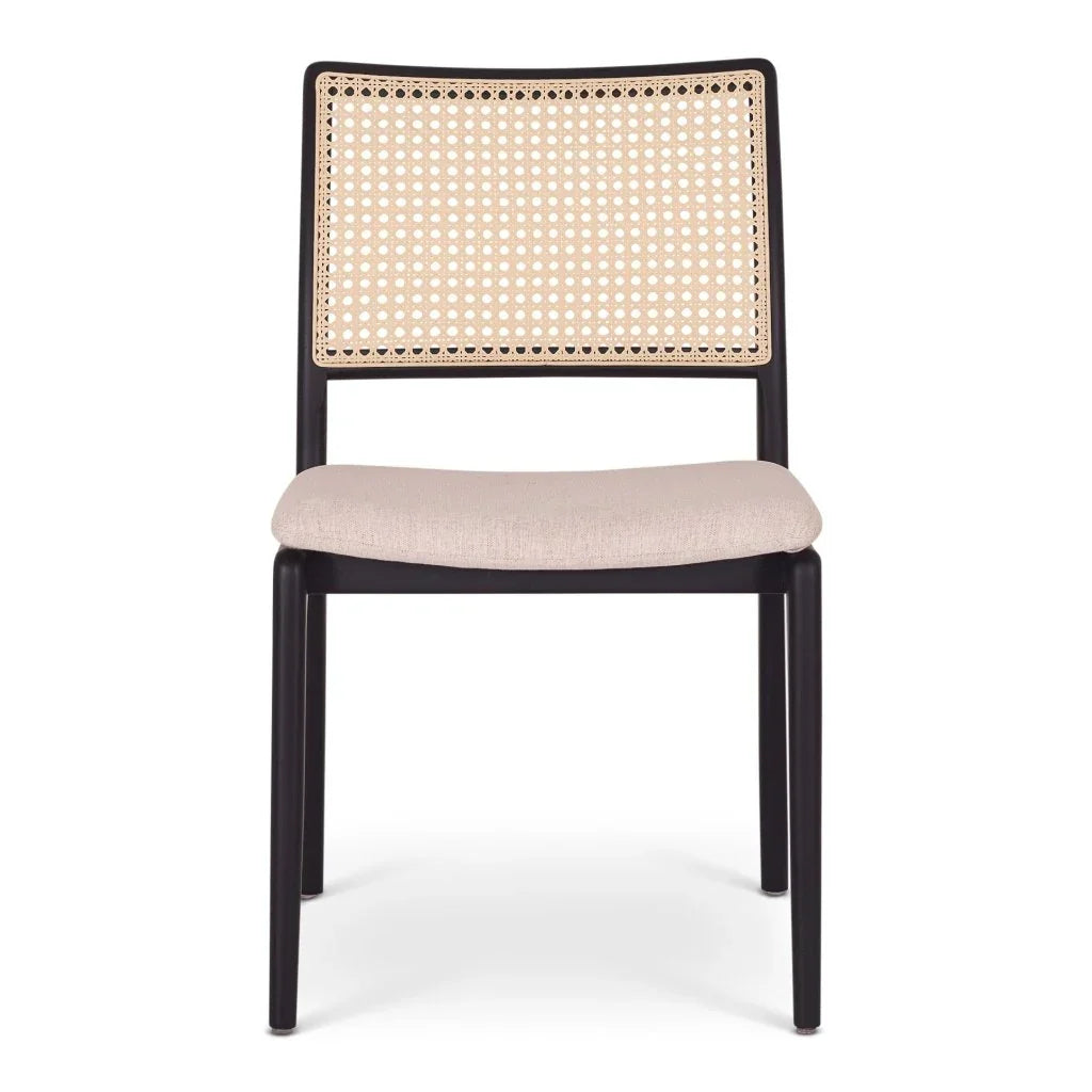 Charlotte Boucle Cane Armless Side Chair - LOOMLAN - Urbia - Dining Chairs