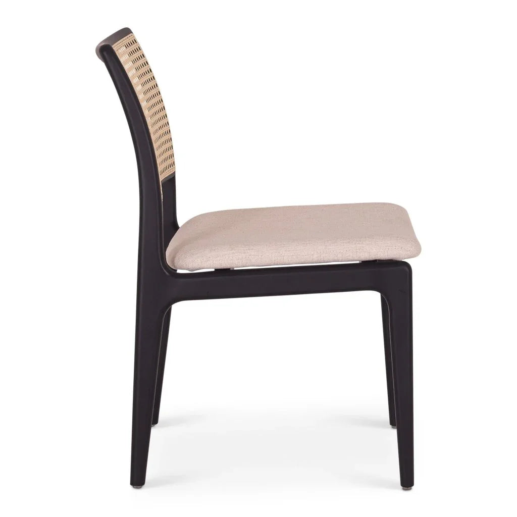 Charlotte Boucle Cane Armless Side Chair - LOOMLAN - Urbia - Dining Chairs
