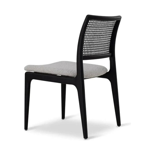 Charlotte Boucle Cane Armless Side Chair - LOOMLAN - Urbia - Dining Chairs