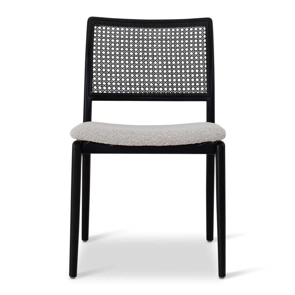 Charlotte Boucle Cane Armless Side Chair - LOOMLAN - Urbia - Dining Chairs